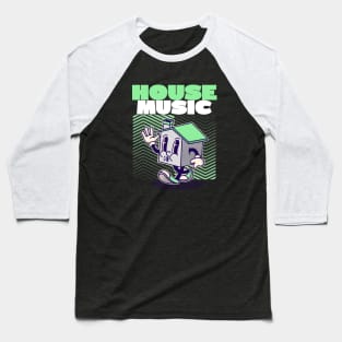 HOUSE MUSIC  - character (green) Baseball T-Shirt